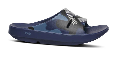 FJ X OOFOS Women's OOahh Sport Slide Sandal - Navy Camo